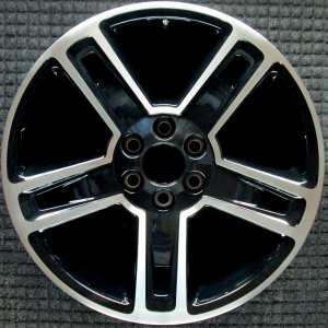 2015-2020 GMC Yukon Black 22x9 5-Spoke Polished Black Alloy Wheel (Remanufactured OEM)