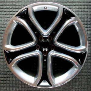 2011-2014 Ford Edge Silver 22x9 Polished Black Alloy Wheel (Remanufactured OEM)