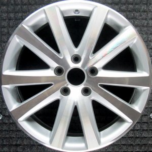 2007-2011 Volkswagen Jetta Silver 17x7.5 10-Spoke Silver Machined Alloy Wheel (Remanufactured OEM)