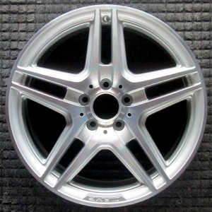 2008-2015 Mercedes-Benz C300 Silver 18x8 10-Spoke Machined Silver Alloy Wheel (Remanufactured OEM)