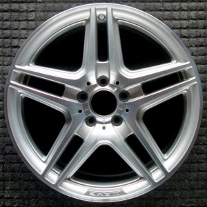 2008-2015 Mercedes-Benz C300 Silver 18x8.5 10-Spoke Machined Silver Alloy Wheel - Rear (Remanufactured OEM)