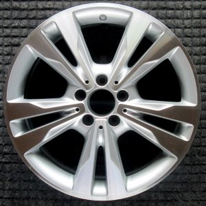 2015-2024 Mercedes-Benz C300 Silver 18x8.5 10-Spoke Machined Charcoal Alloy Wheel (Remanufactured OEM)
