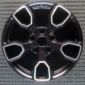 2017-2018 Jeep Wrangler Black Black Polished Alloy Wheel (Remanufactured OEM)