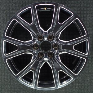 2021-2026 GMC Yukon Black 22-Inch 6 Y-Spoke Black Machined Aluminum Wheel (Remanufactured OEM)