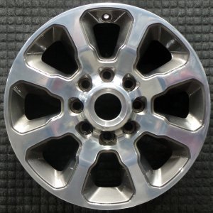 2019-2024 Ram 3500 Black 20x8 8-Spoke Polished Wheel with Walnut Brown Pockets (Remanufactured OEM)