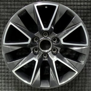 2021-2025 GMC Yukon Black 10-Spoke Machined Charcoal Alloy Wheel (Remanufactured OEM)
