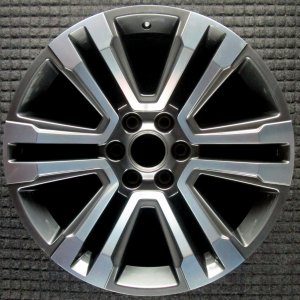 2017-2020 GMC Yukon Silver 22x9 12-Spoke Machined Charcoal Alloy Wheel (Remanufactured OEM)