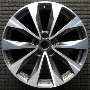2019-2023 Nissan Maxima Black 19x8 10-Spoke Machined Silver Alloy Wheel (Remanufactured OEM)