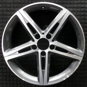 2020-2026 Mercedes-Benz CLA250 Black Machined Black Double-Spoke Alloy Wheel (Remanufactured OEM)
