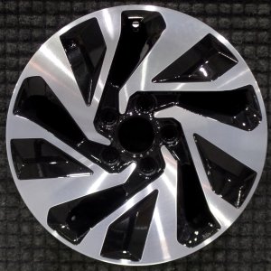 2017-2020 Honda Civic Black 16x7 Machined Black Alloy Wheel (Remanufactured OEM)