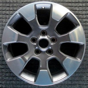 2018-2023 Jeep Wrangler Silver 18x7.5 7-Spoke Polished Charcoal Alloy Wheel (Remanufactured OEM)