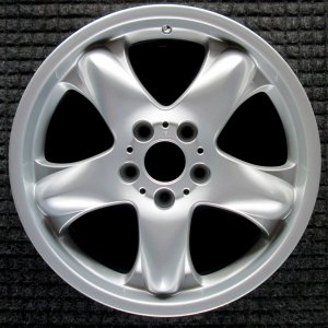 2000-2006 BMW X5 Silver 18x8.5 5-Spoke Silver Painted Alloy Wheel (Remanufactured OEM)