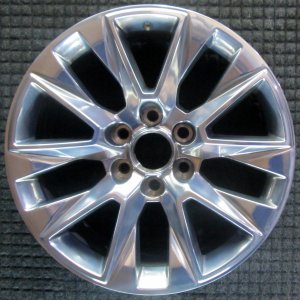 2019-2022 Chevrolet Silverado 1500 Silver 20x9 10-Spoke Polished Alloy Wheel (Remanufactured OEM)