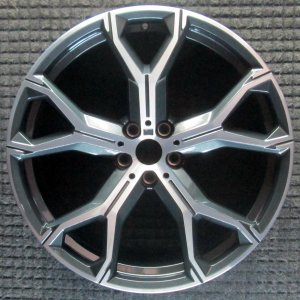 2019-2025 BMW X5 Silver 21x10.5 5 Y-Spoke Rear Alloy Wheel (Remanufactured OEM)