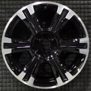 2016-2017 GMC Terrain Black 18x7 6-Spoke Silver Machined Alloy Wheel (Remanufactured OEM)