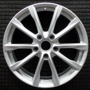 2017-2025 Porsche 718 Boxster Silver 19x10 10-Spoke Silver Alloy Wheel (Remanufactured OEM)