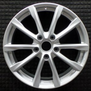 2017-2025 Porsche Cayman Silver 19x8 5-Spoke Silver Alloy Front Wheel (Remanufactured OEM)
