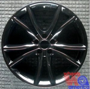 2016-2019 Dodge Charger Black 20x8 5 V-Spoke Gloss Black Alloy Wheel (New OEM)