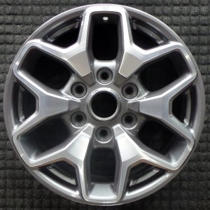 2021-2025 Ford Bronco Black 17-Inch Double Spoke Machined Charcoal Alloy Wheel (Remanufactured OEM)
