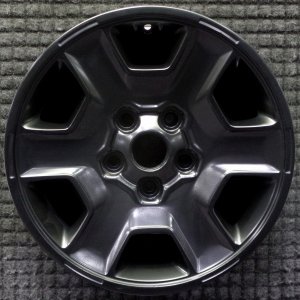 2018-2024 Jeep Wrangler Black 17x7.5 6-Spoke Matte Black Alloy Wheel (Remanufactured OEM)