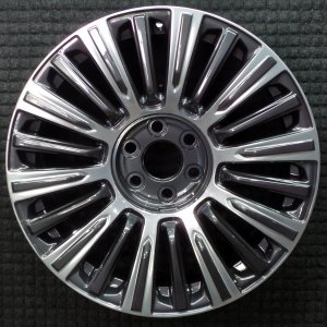 2021-2024 GMC Yukon Black 22x9 20-Spoke Polished Charcoal Alloy Wheel (Remanufactured OEM)
