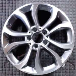 2015-2021 Mercedes-Benz C300 Black 17x7 10-Spoke Machined Charcoal Alloy Wheel (Remanufactured OEM)
