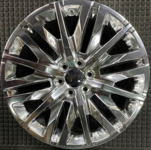 2022-2026 GMC Yukon Silver 22x9 18-Spoke Polished Aluminum Wheel (Remanufactured OEM)