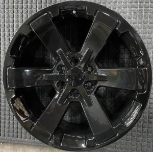 2015-2020 GMC Yukon Black 22-Inch 6-Spoke Painted Alloy Wheel (Remanufactured OEM)