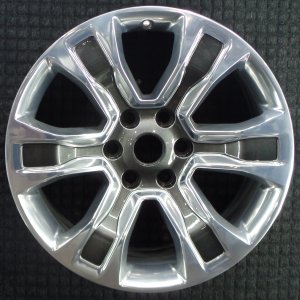 2019-2024 Dodge Ram 1500 Black 20x9 6-Spoke Polished Alloy Wheel with Brown Inserts (Remanufactured OEM)