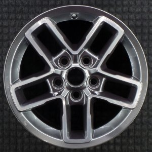 2024-2025 Jeep Wrangler Black 17x7.5 Machined Charcoal Alloy Wheel (Remanufactured OEM)