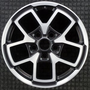 2024-2026 Jeep Wrangler Black 17x7.5 Machined Black Alloy Wheel (Remanufactured OEM)