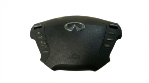 2006-2007 INFINITI M45 Black Steering Wheel Air Bag - Left (Driver) (Used OEM)