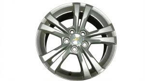 2010-2017 Chevrolet Equinox Silver 17x7 5-Double Spoke Silver Painted Alloy Wheel (Used OEM)