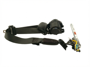 2014-2016 Kia Forte Koup Black Seat Belt Assembly - Front (Used OEM)