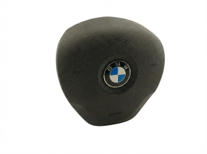 2012-2015 BMW 335i Black Steering Wheel Air Bag - Left (Driver) (Used OEM)