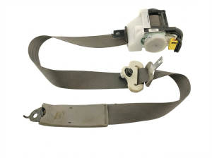 2012-2013 Honda CR-V Gray Seat Belt Assembly with Retractor and Pretensioner - Front (Used OEM)