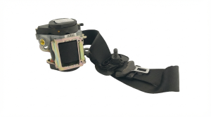 2012-2013 BMW 550i GT Black Seat Belt Assembly with Retractor and Pretensioner - Front (Used OEM)