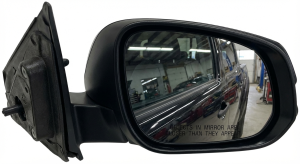 2005-2011 Toyota Tacoma Black Manual Door/Side View Mirror - Right (Passenger) (Used OEM)