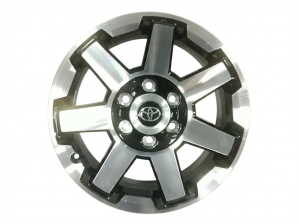2017-2024 Toyota 4Runner Black 17x7.5 7-Spoke Machined Black Alloy Wheel (Used OEM)