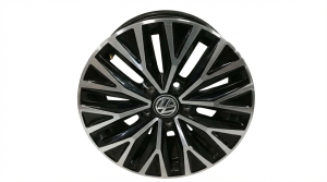 2018-2019 Volkswagen Golf Black 16x6.5 Machined Black Alloy Wheel (Used OEM)