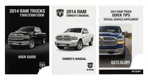 2014 Ram 1500 Owners Manual with Storage Cover (Used OEM)