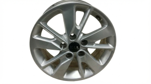 2016-2018 Kia Optima Silver 16x6.5 Angled Spoke Silver Painted Alloy Wheel (Used OEM)