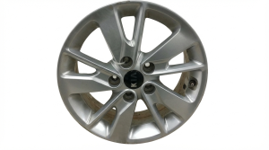2016-2018 Kia Optima Silver 16x6.5 Angled Spoke Silver Painted Alloy Wheel (Used OEM)