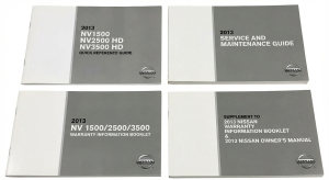 2012-2021 Nissan NV3500 Owners Manual with Storage Cover (Used OEM)