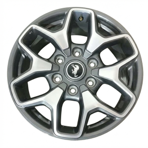 2021-2025 Ford Bronco Black 17-Inch Double Spoke Machined Charcoal Alloy Wheel (New OEM)