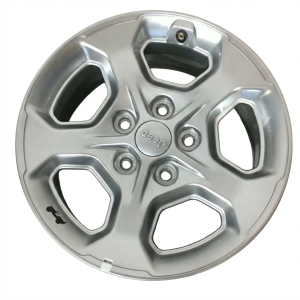 2021-2022 Jeep Wrangler Silver 17x7.5 5-Spoke Silver Painted Aluminum Wheel (New OEM)