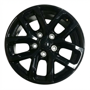 2021-2025 Jeep Wrangler Black 17x7.5 5 Double-Spoke Gloss Black Alloy Wheel (Used OEM)