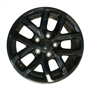 2021-2025 Jeep Wrangler Black 17x7.5 5 Double-Spoke Gloss Black Alloy Wheel (Used OEM)