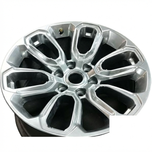 2019-2024 Ram 1500 Silver Open Spoke Painted and Polished Smoked Hyper Wheel with Chrome Inserts (Remanufactured OEM)