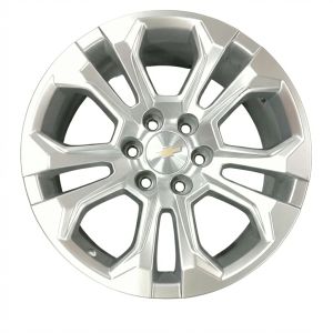 2022-2025 Chevrolet Silverado 1500 Silver 20x9 5-Split-Spoke Silver Painted Alloy Wheel (Used OEM)
